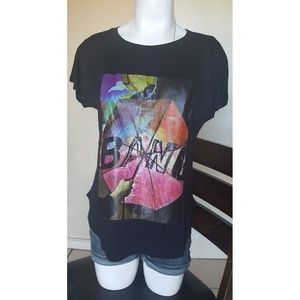 Black graphic blouse